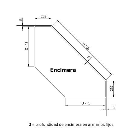 Dimensiones - Baselift Corner 6312LA - Al piso